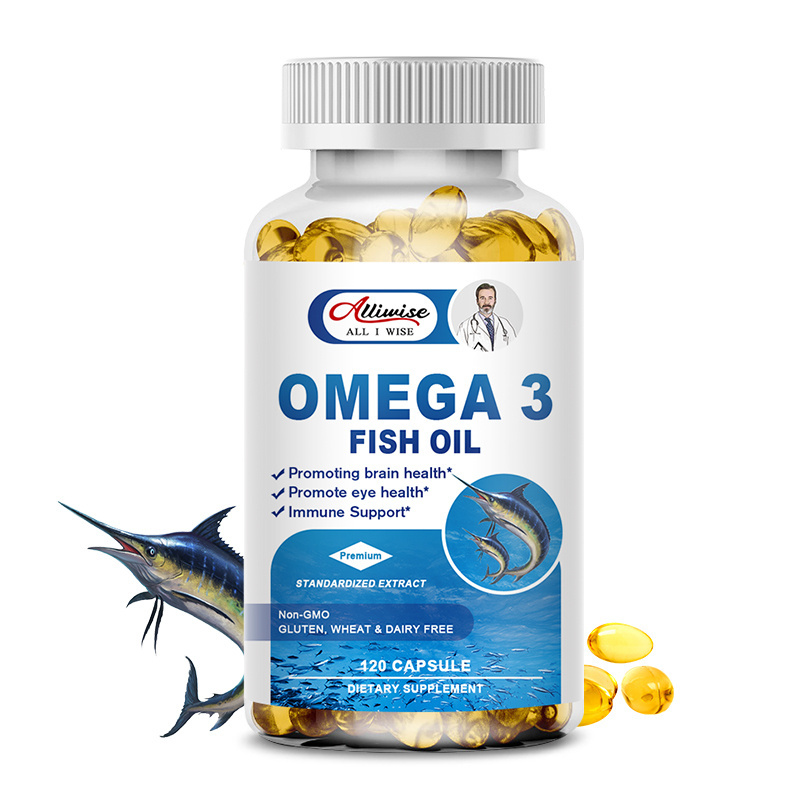 OEM High Quality 120 pieces Deep Sea Omega 3 Fish Oil Softgel Capsules Food Supplement