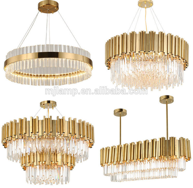 DLSSLIGHTING Large Luxury Chandelier Lighting Modern Creative Hotel Lobby Restaurant Crystal Pendant Light