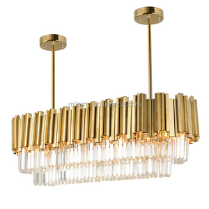 Italy Design Modern Rectangular Gold Ceiling Flush Mounted Lighting Living Room Lamps Home Decor Luxury Chandelier