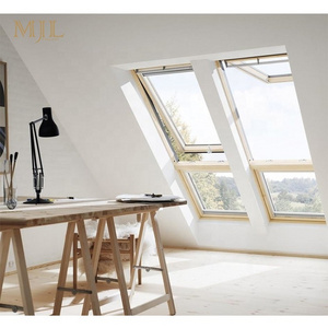 MJL loft retractable aluminium frame artifical  tempered glass skylight roof window system