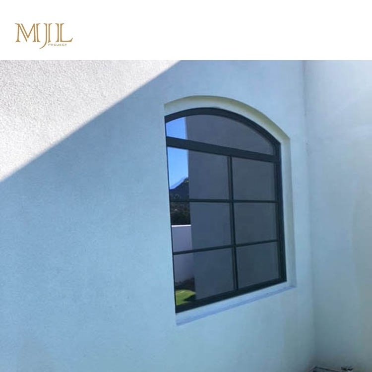 half moon windows cheap arch entry casement half size 2 way swing door Push Pull aluminium aluminum tempered glass lowes glazed