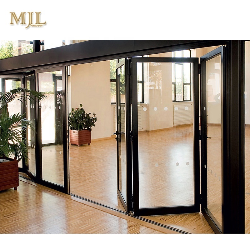 MJL wholesale room aluminium bi fold interior doors swing and slide folding door design