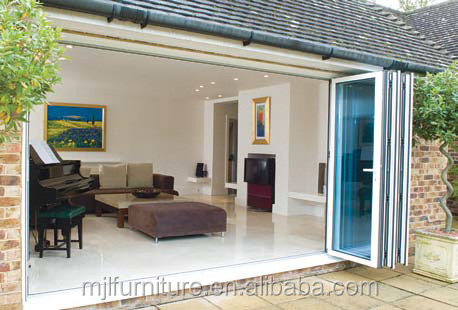 MJL wholesale room aluminium bi fold interior doors swing and slide folding door design