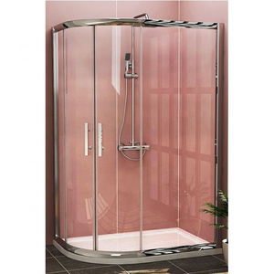 Factory Simple Design Shower Cabin Bathroom Frameless tempered Glass Casement Door