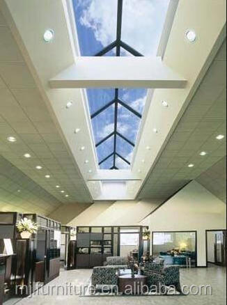 MJL loft retractable aluminium frame artifical  tempered glass skylight roof window system