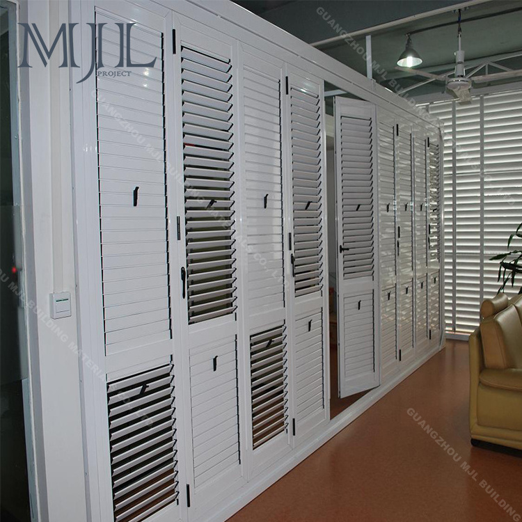 Modern style waterproof home interior aluminum glass shutters window blind louver