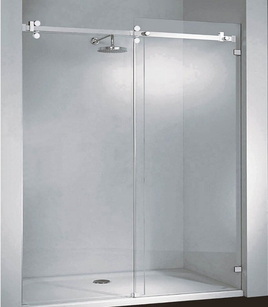 Factory Simple Design Shower Cabin Bathroom Frameless tempered Glass Casement Door