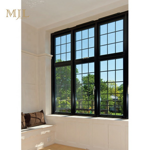 Aluminium windows tempered glass window sound proof open out casement windows and door