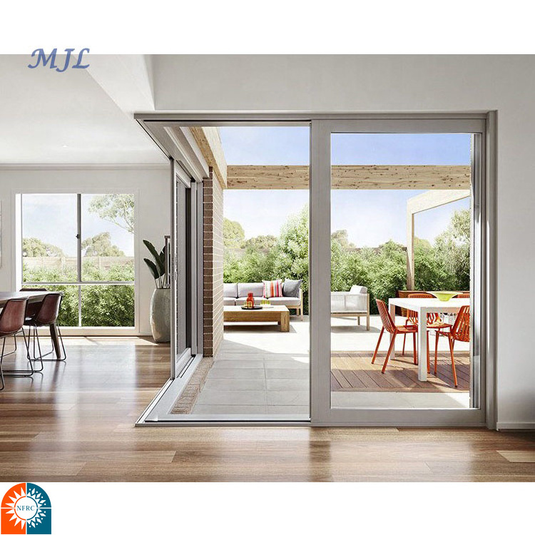 House Exterior Thermal Break Aluminium Profiles Glass Pocket Sliding Door Heavy Duty Patio Sliding Doors