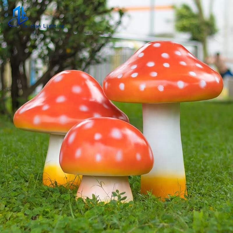 Led 3D mushroom  garden decorative lamp waterproof theme park lights outdoor landscape lighting parts