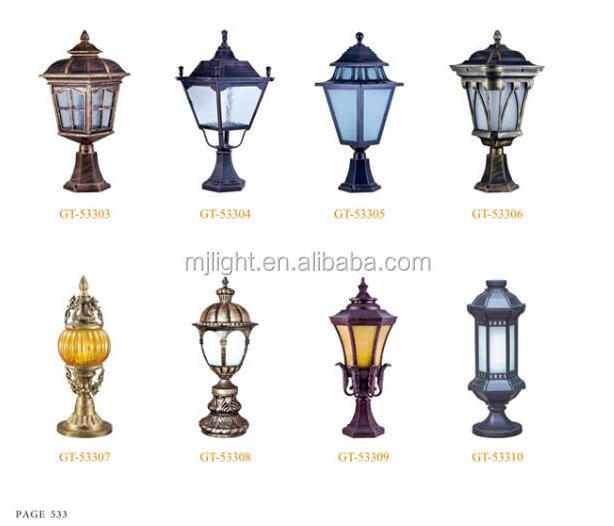 Outdoor Antique Garden Pillar Fence Lamp Post Gate Light