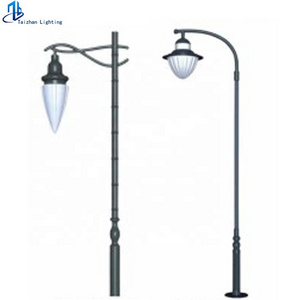 Outdoor decorative antique cast iron street light poles garden lights led lighting fixtures