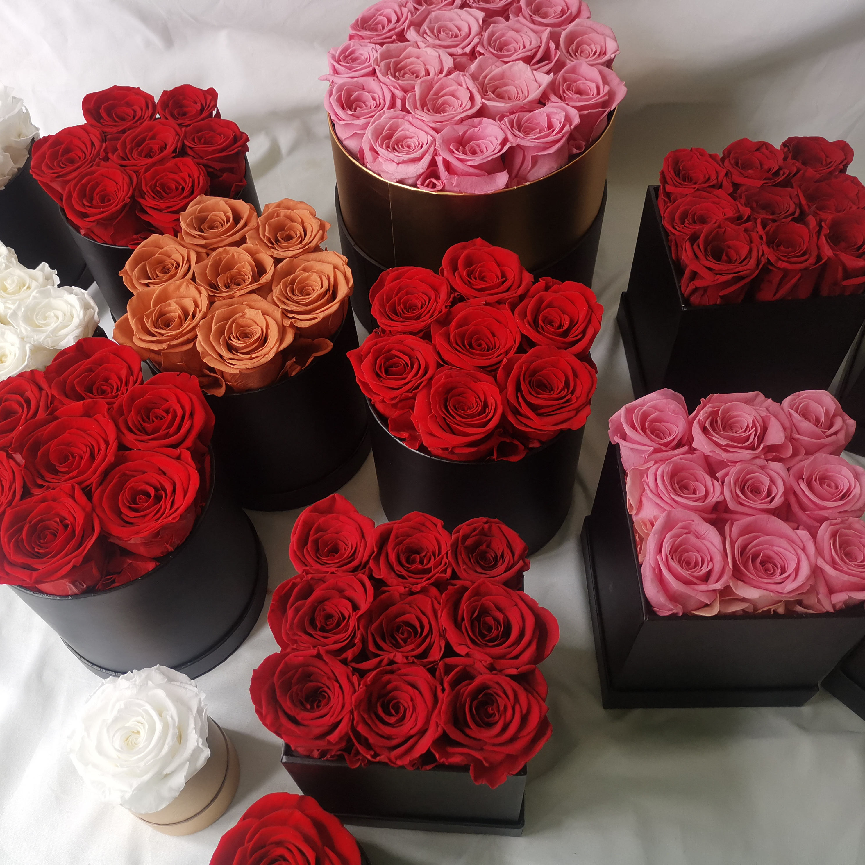 Mothers Day Gift Wholesale Everlasting Rose Real Eternal Immortal Decorative Flower Stabilized Forever Preserved Roses in Box