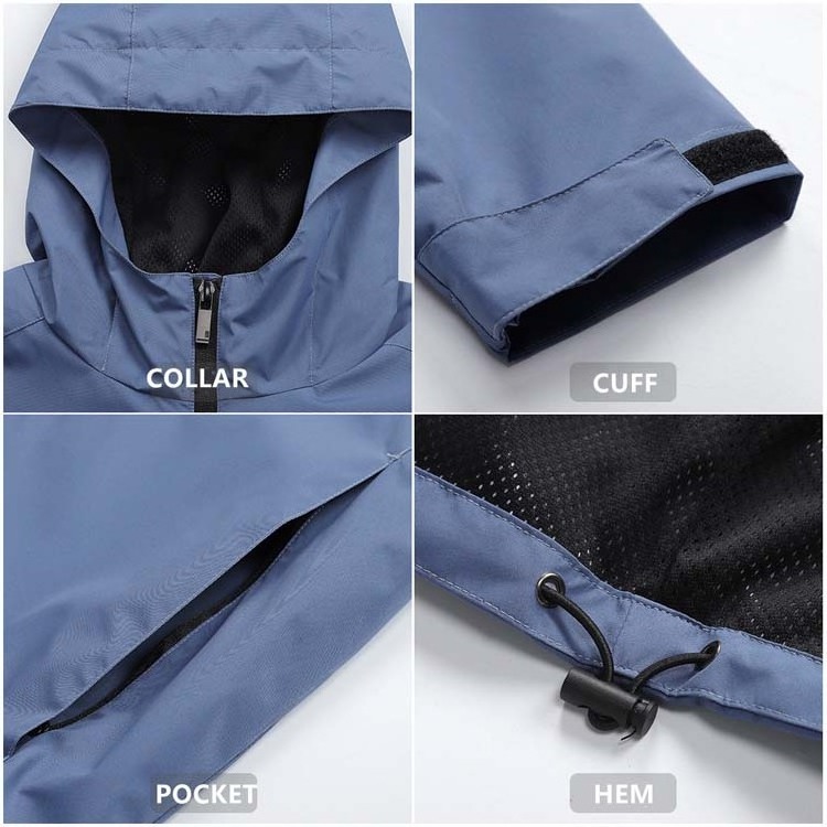 fast stock fashion foldable polyester waterproof windbreaker outdoor hooded jacket outerwear for men