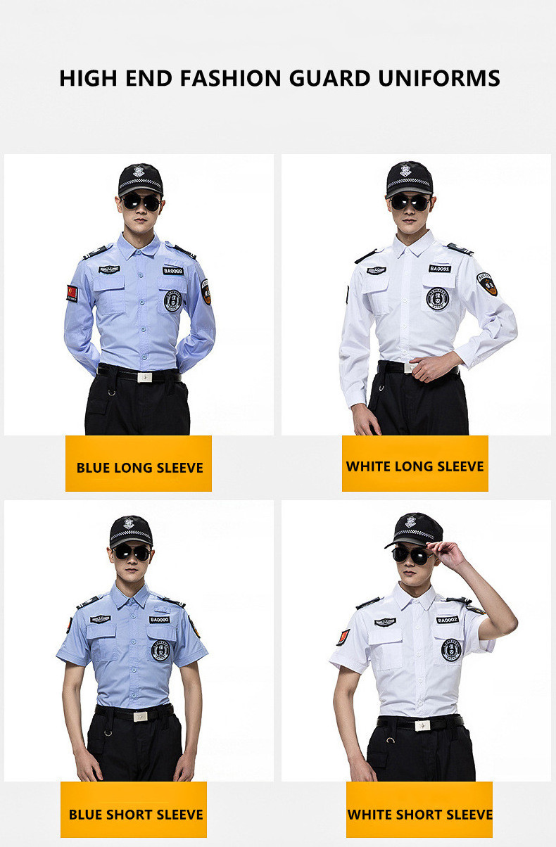 high end fashion custom guard shirts long sleeve work outfit men women security guard uniforms