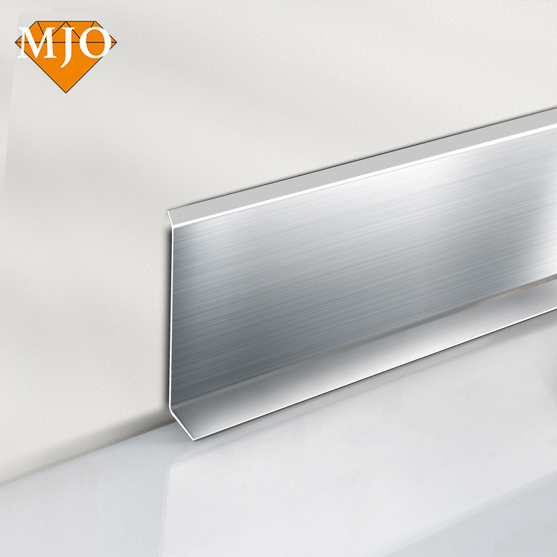 Foshan Factory MJO Stainless Steel Skirting Board Wall Skirting Board For Floor Decoration 304/316 Metal Tile Trim