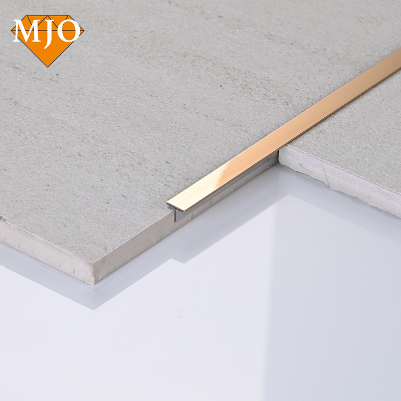 Foshan MJO OEM Customized Tile Trim Stainless Steel Flooring Trim T Profiles Modern Style Stainless Steel Tile Trim Free Sample