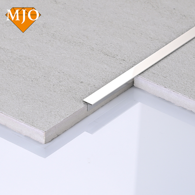 Foshan MJO OEM Customized Tile Trim Stainless Steel Flooring Trim T Profiles Modern Style Stainless Steel Tile Trim Free Sample