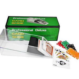 Six Deck Card Dealing Shoe - Fits 6 Standard Size Poker Decks - Professional Casino Dealer Accessory