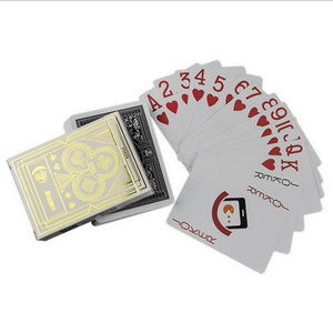 cheap deck card printing black poker cards plastic foil German eco friendly paper playing cards