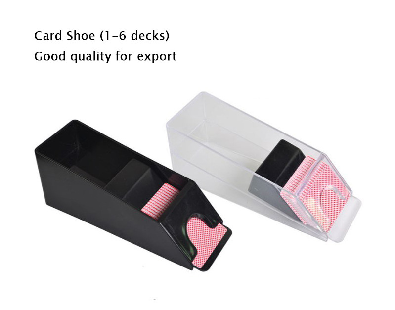 Six Deck Card Dealing Shoe - Fits 6 Standard Size Poker Decks - Professional Casino Dealer Accessory