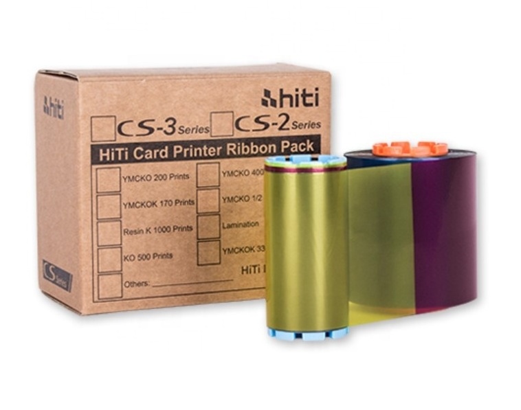 universal code compatible HiTi CS200e YMCKO 400 Images Ribbon work on cs-200e card printer