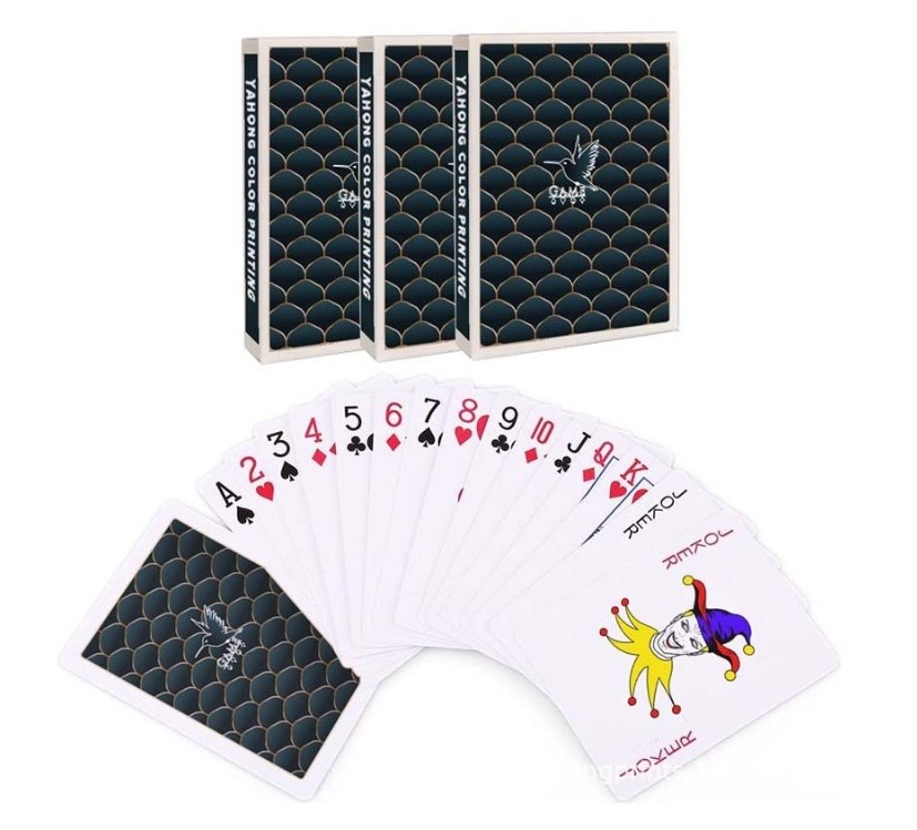 holographic custom playing card tuck box barcode playing cards