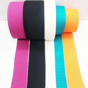 25mm 38mm 1/2 inch 1 inch black white national style woven stripe jacquard RPET recycled printed polyester plain webbing strap