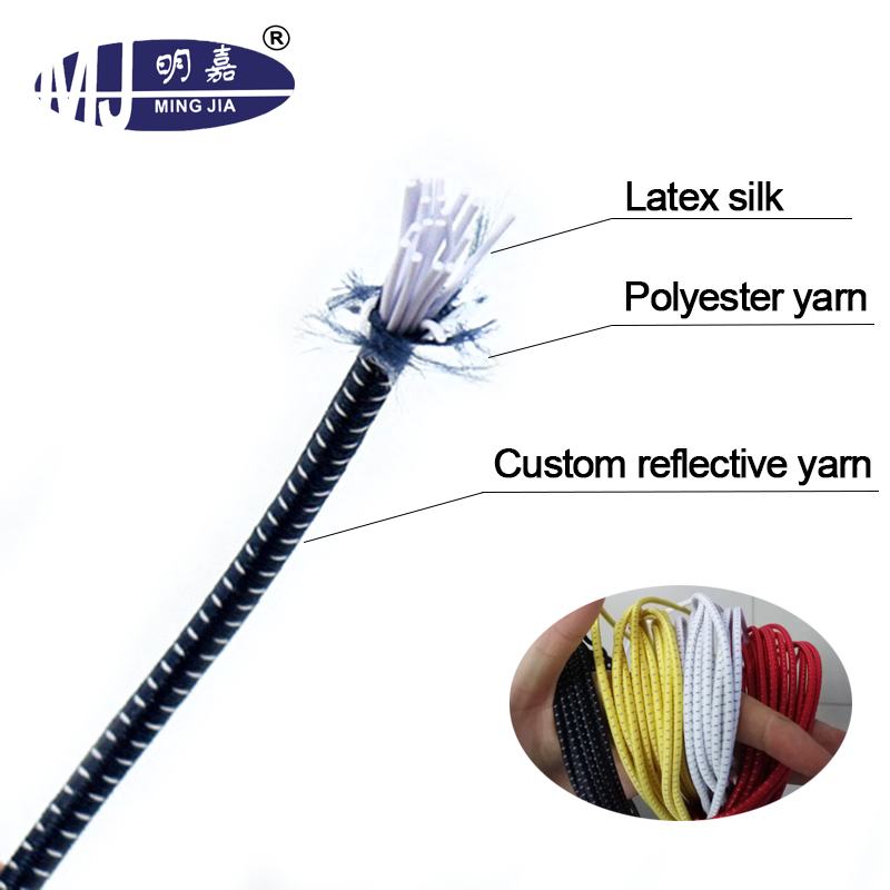 Factory wholesale round black elastic cord cords custom 2mm 3mm 4mm 5mm shock bungee elastic string cord elastic rope