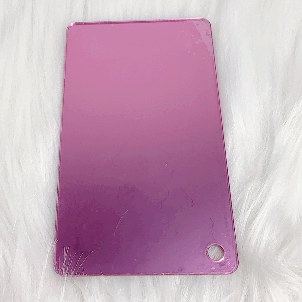 Custom Pink Color 4x8 0.8mm 1mm 2mm 3mm Back Coated Adhesive Painted Colorful Acrylic Covered PE Film Mirror Acrylic Sheet