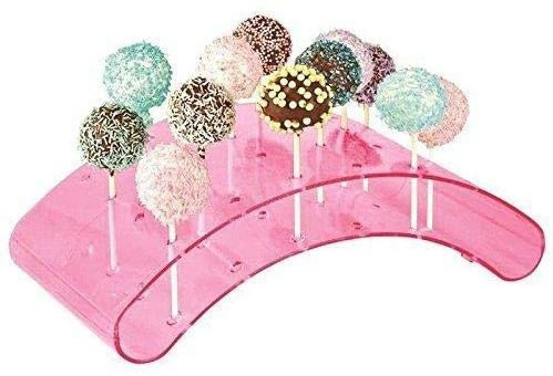 15 Holes Acrylic Lollipop Holder,Clear Display Cake Pop Stand,Drying Cooling Decorating Cake Ball Holder for Birthday Party