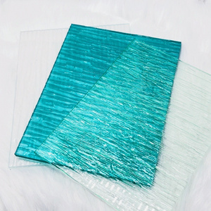 Wholesale Custom Color Green Blue Decorative Wavy Clear Fluted Ribbed Acrylic Stripes Sheet