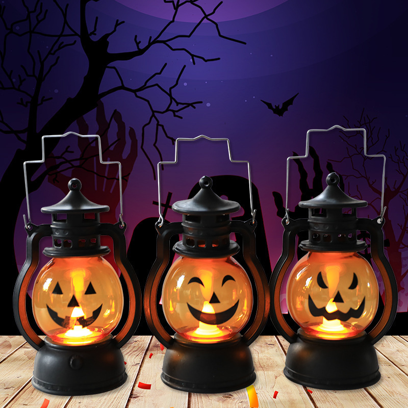 New Arrival Halloween Pumpkin Led Lantern Lamp Halloween Outdoor Wall Decorations Pumpkin Lantern