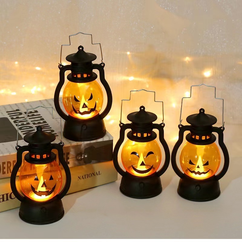 New Arrival Halloween Pumpkin Led Lantern Lamp Halloween Outdoor Wall Decorations Pumpkin Lantern