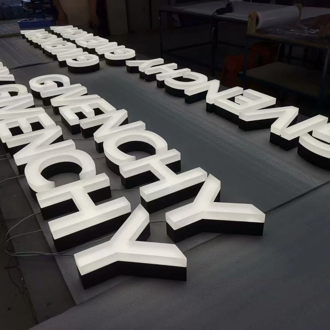 Light Words Fabricated Letter Illuminated 3d Business Store Led Sign Shop Front Signs Dimensional Acrylic Letters