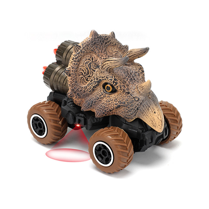 Electric Dinosaur Four-Wheeled Off-Road Vehicle Remote Control Truck LED Light Music Animal Dinosaur Car RC Toy Gift