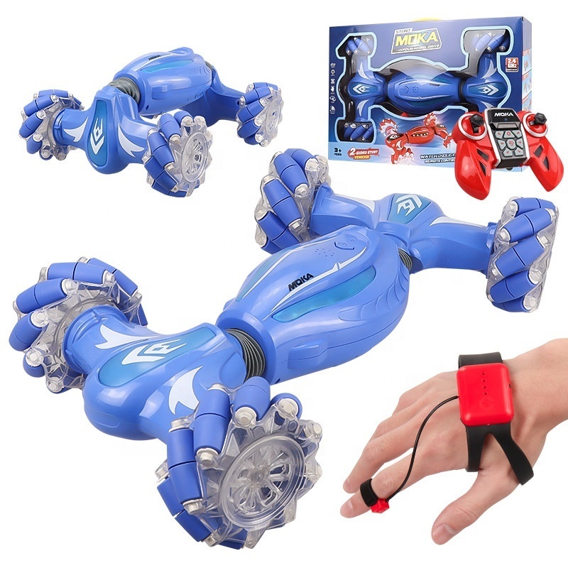 Hot sale 1:12 remote control stunt car toy for 2.4GHZ high twist drifting rc drift induction watch double-sided driving toy