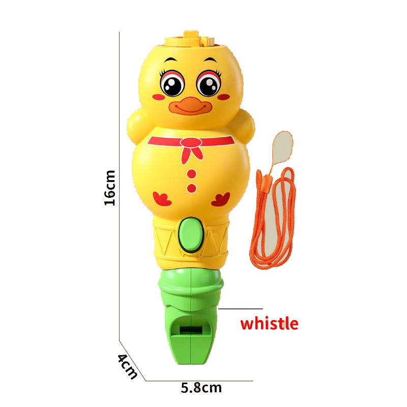 New Toy Hot Selling 2023 Summer Outdoor Parent-child Sport Game Toy Ejection Disc Flying Saucer Launcher Cartoon Duck Whistle