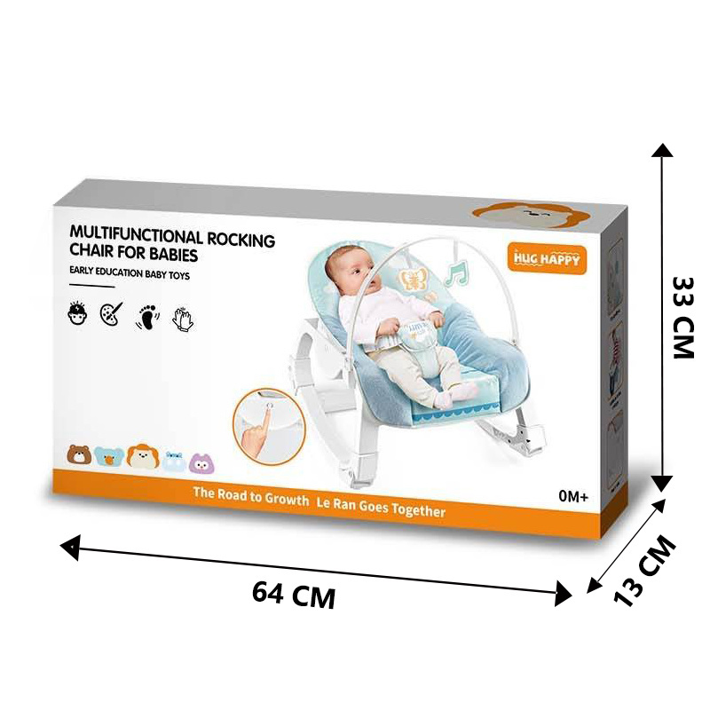 Electric Portable Folding Durable Toddler Vibrating Rocking Stuffed Toys Adjustable Newborn Baby Rocker Chair