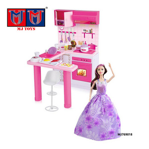 Wholesale Environmentally Other Pretend Play Princess Cute Doll Little Play House Kitchen Food Cook Set Toys For Kids Girls