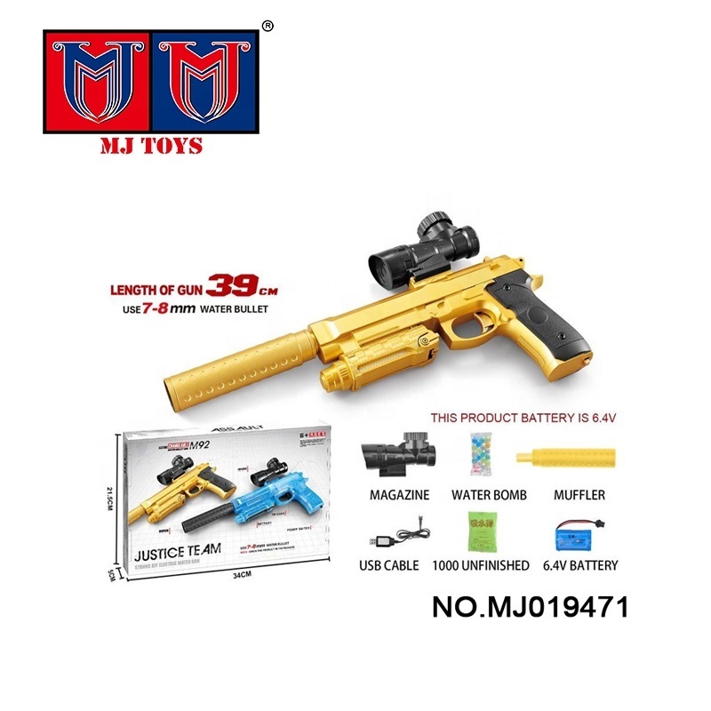 Wholesale kids plastic shooting water bullet electric toy guns for boys with battery powered