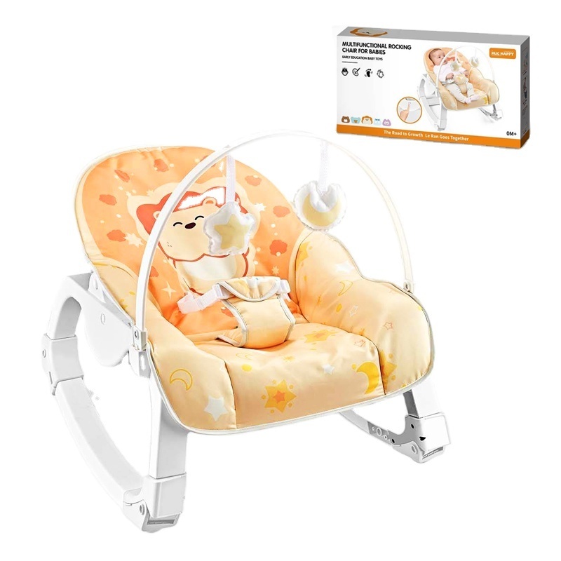 Electric Portable Folding Durable Toddler Vibrating Rocking Stuffed Toys Adjustable Newborn Baby Rocker Chair