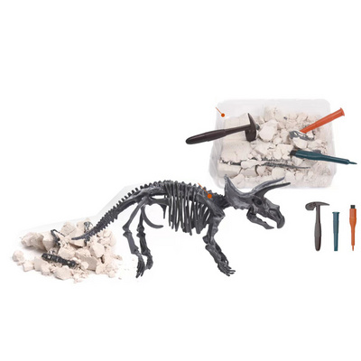 Educational Science toys STEM Archaeology Triceratops Stegosaurus Dinosaur skeleton Fossil Dig Excavation Toy Set