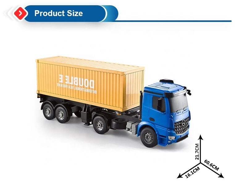 1:20 container remote radio contact rc toy truck for 2.4Ghz engineering vehicle toy set with speed 4.6km/h