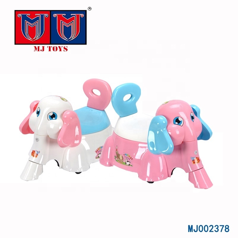 wholesale plastic musical potty baby toilet with cute elephant shaped