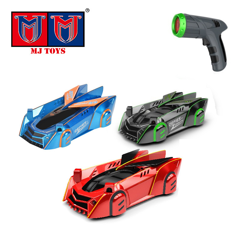 MEIJIN Follow LED Laser Guided RC real climbing the wall car toy radio control stunt car with infrared laser