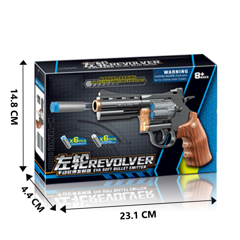 Simulation Diy Shell Ejecting Toy Accessories Soft With Bullet Revolver Revolver S357 Manual Launcher Plastic Revolver Gun