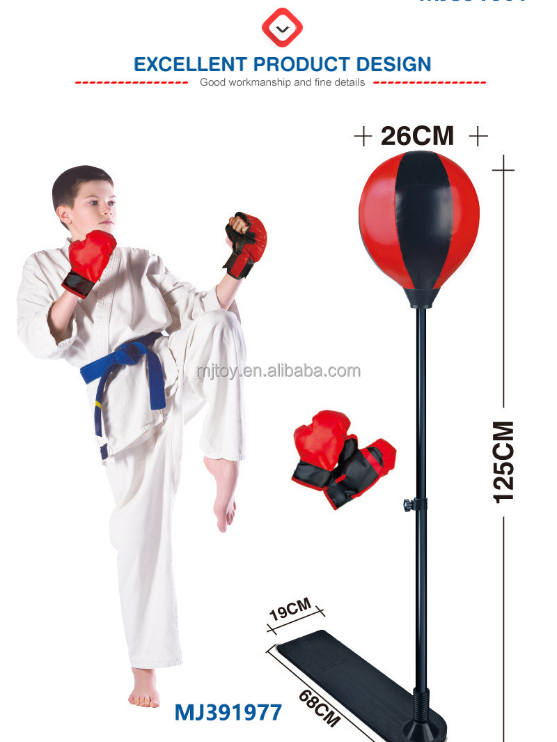 Boxing Gloves 3-10 Years Old Adjustable Punching Training Sports Reflex Free Sports Equipment Stand Boxing Bag Set Toy for Kids