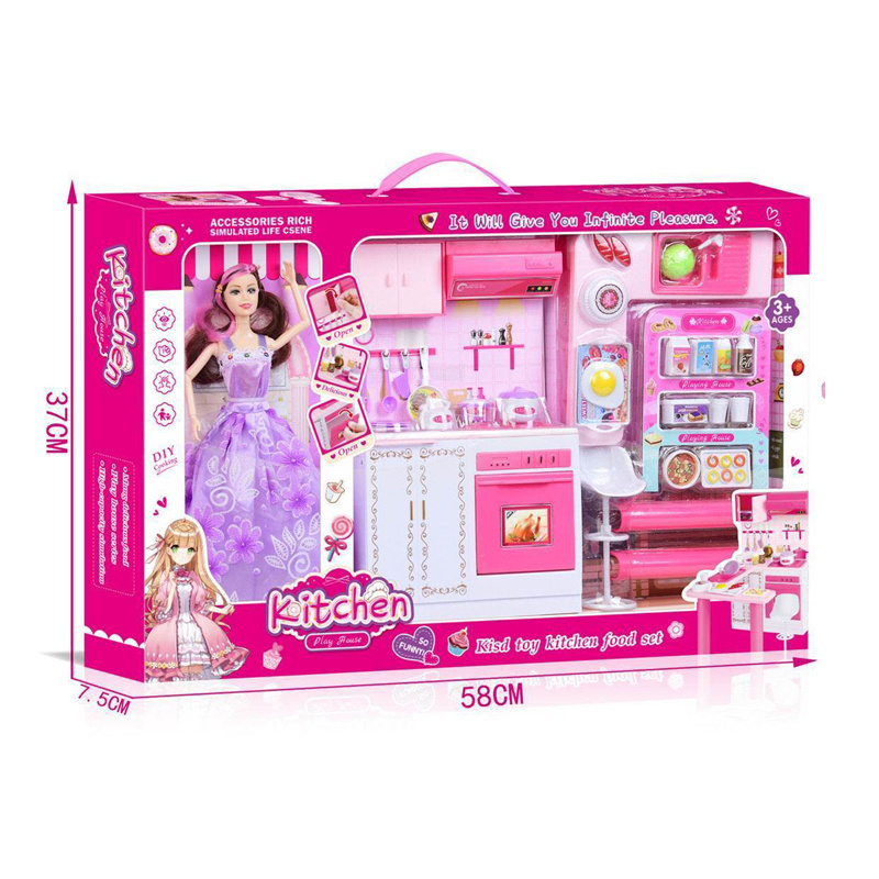 Wholesale Environmentally Other Pretend Play Princess Cute Doll Little Play House Kitchen Food Cook Set Toys For Kids Girls