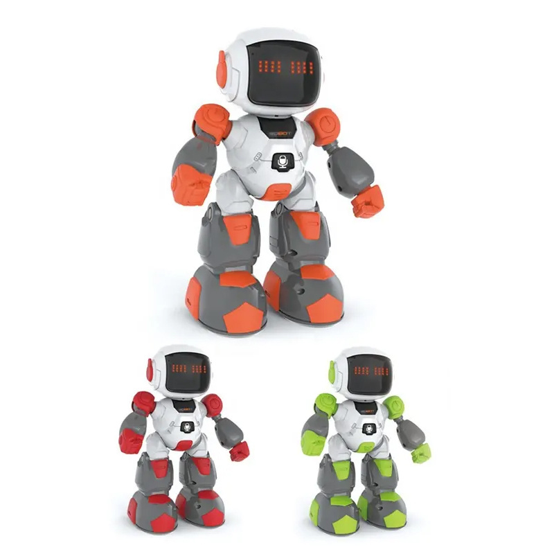 Intelligent Watch Control Robot Toy With Light And Sound 4 Channel Mini RC Robot For Adults Kids